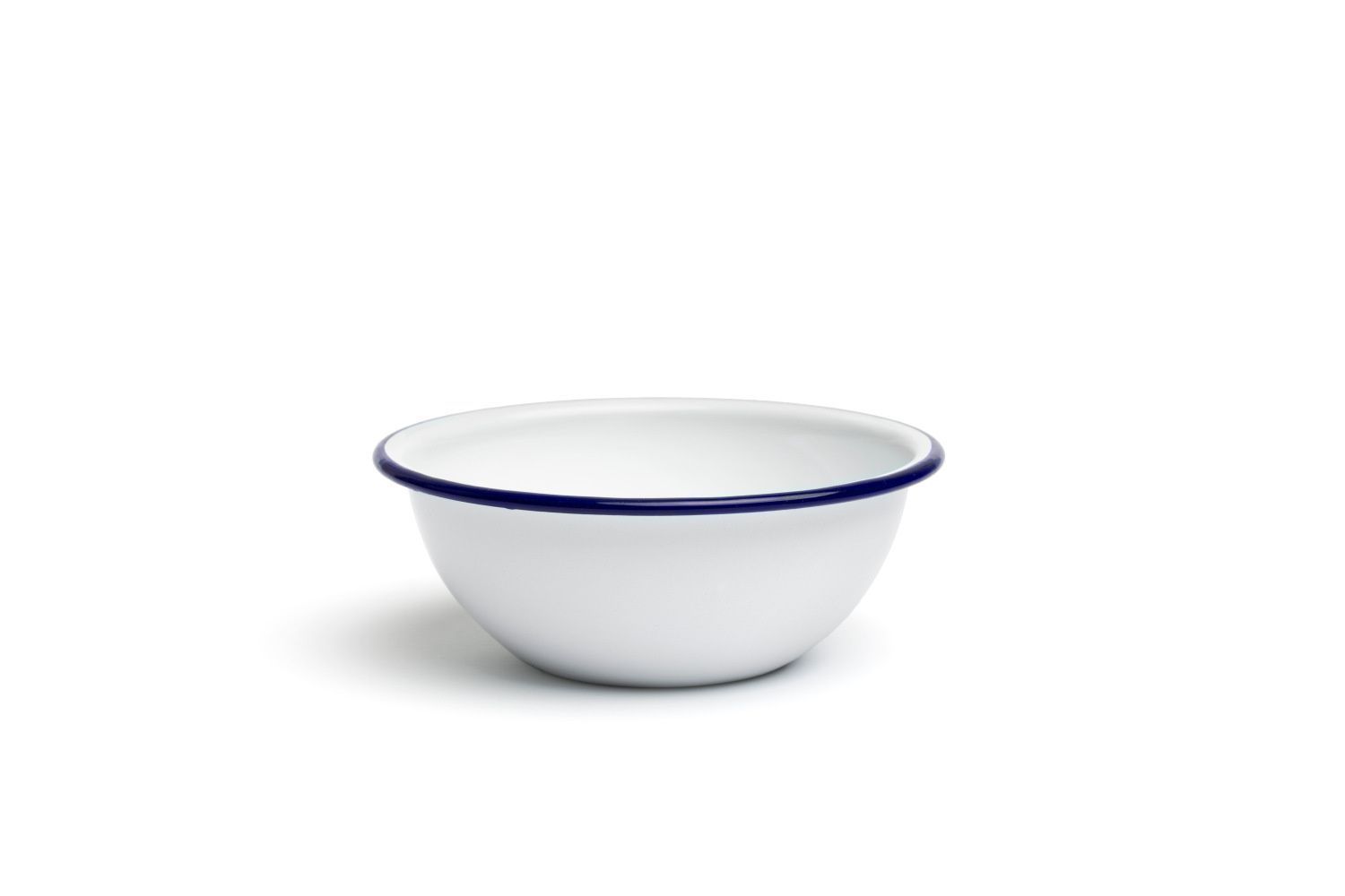 Ciotola Ferro Smaltato 14 cm Bianco Azzurro - Comas