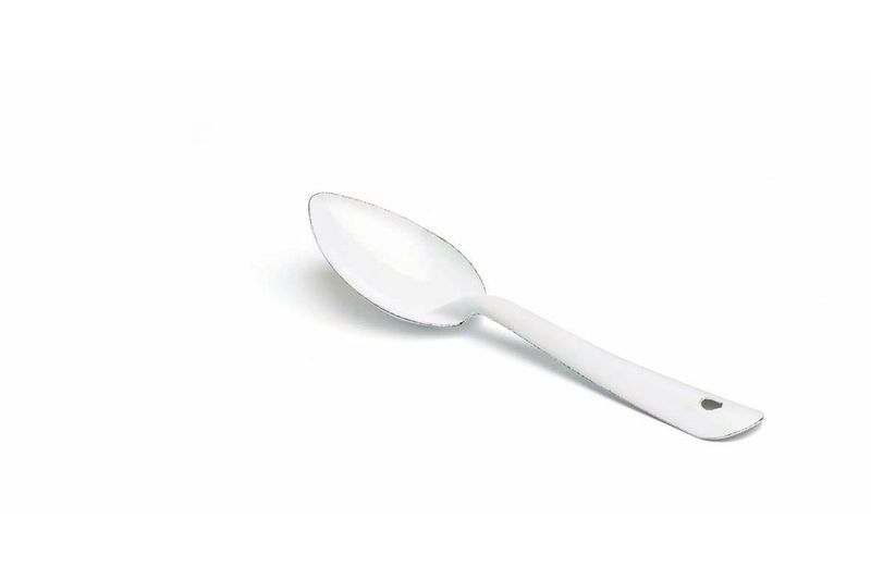 Cucchiaio Ferro Smaltato Bianco 15 cm - Comas