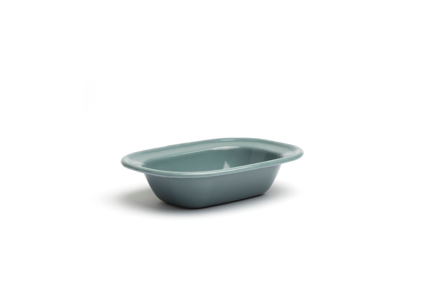 Ciotola Rettangolare Ferro Smaltato 16 cm Grigio - Comas