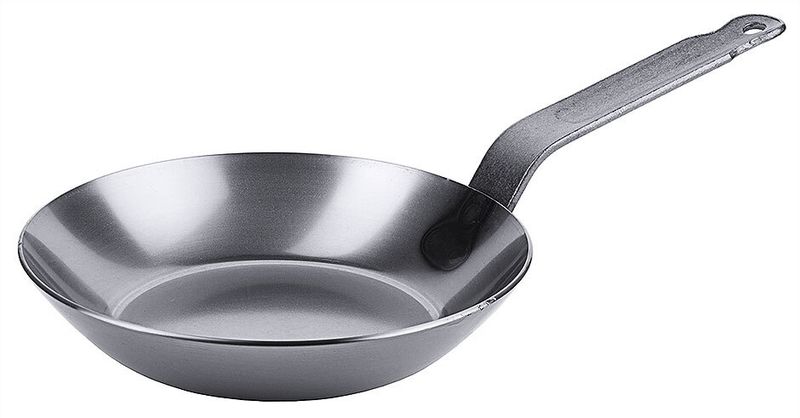 Padella di Ferro Lionese 24 cm con Asola Manico 17 cm - Contacto