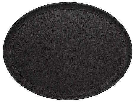 Vassoio Antiscivolo Ovale 26,5 x 20 cm Nero - Contacto