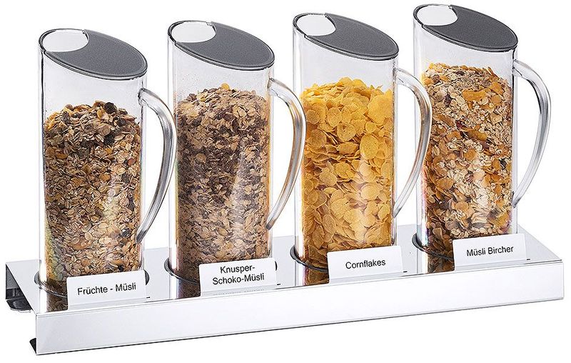 Stand di 4 Brocche per Cereali 52,5 x 14 cm - Contacto