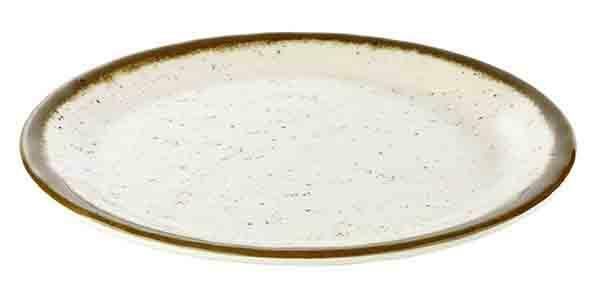 Piatto "Stone Art" 25 cm Bianco, Marrone - APS