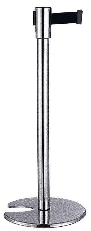 Colonnina di Sbarramento con Nastro 95 cm Nero - Contacto