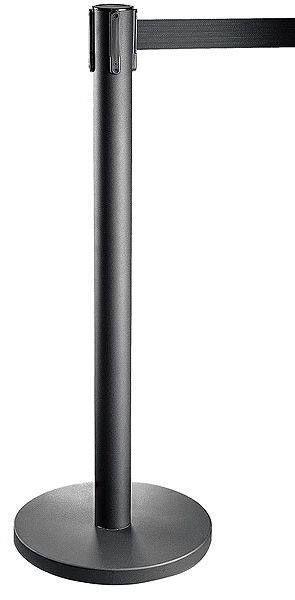 Colonnina di Sbarramento con Nastro 94 cm Nero - Contacto