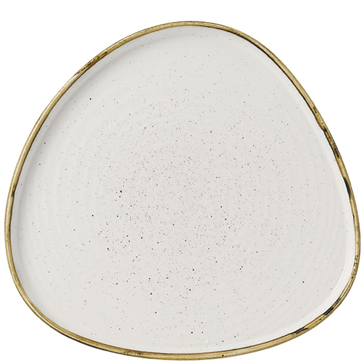 Piatto Triangolare Bordo Verticale 20 Cm Stonecast Barley White - Churchill