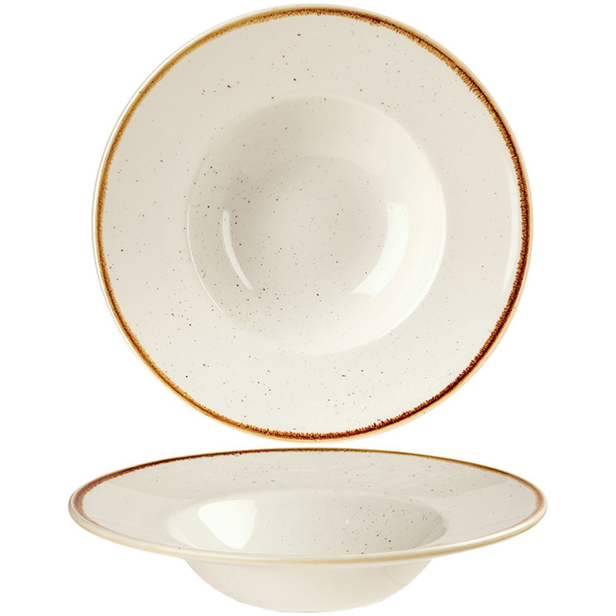 Piatto Fondo Falda Larga 28 Cm Stonecast Barley White - Churchill