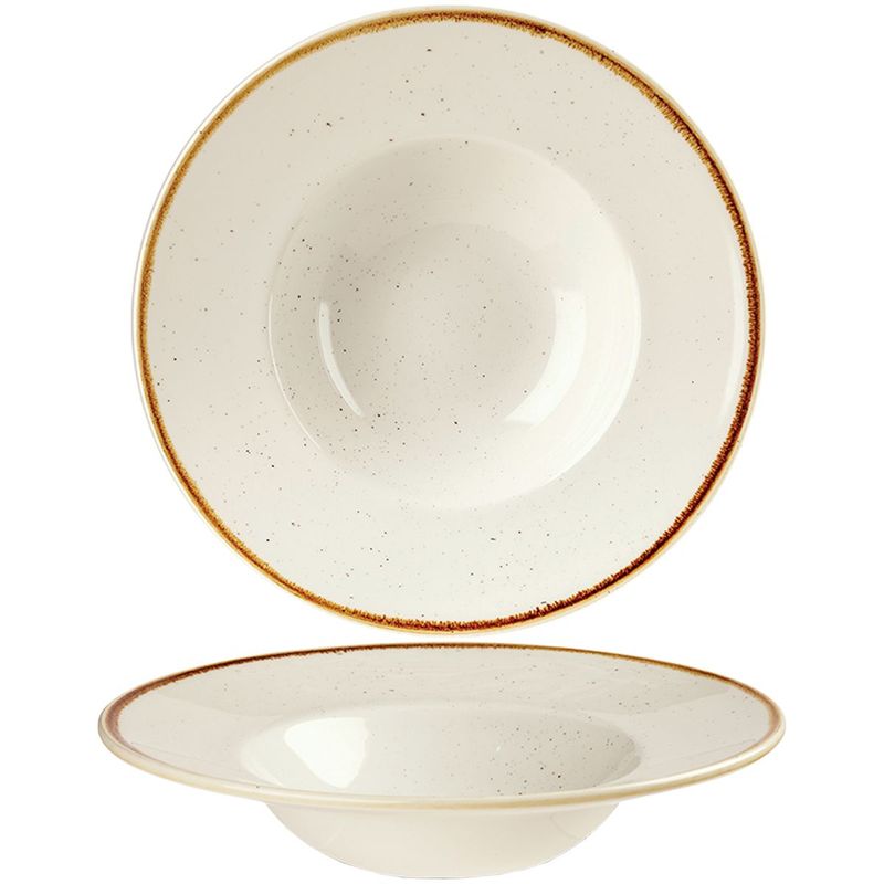 Piatto Fondo Falda Larga 28 Cm Stonecast Barley White - Churchill