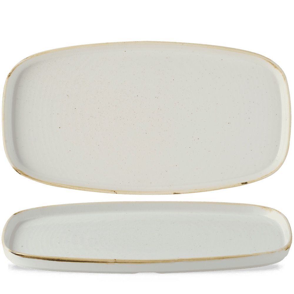 Piatto Rettangolare Chefss 34,5 cm Stonecast Barley White - Churchill