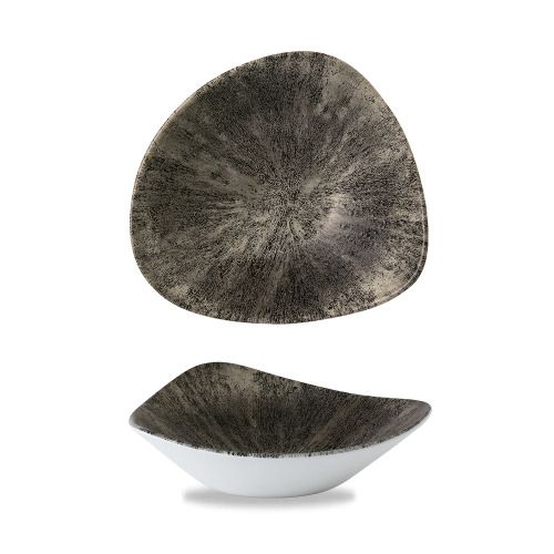 Ciotola Triangolare 23,5 Cm Studio Prints Stone Quartz Black - Churchill