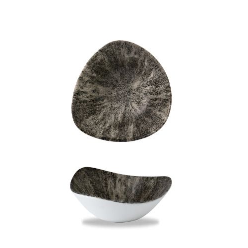 Ciotola Triangolare 18,5 Cm Studio Prints Stone Quartz Black - Churchill