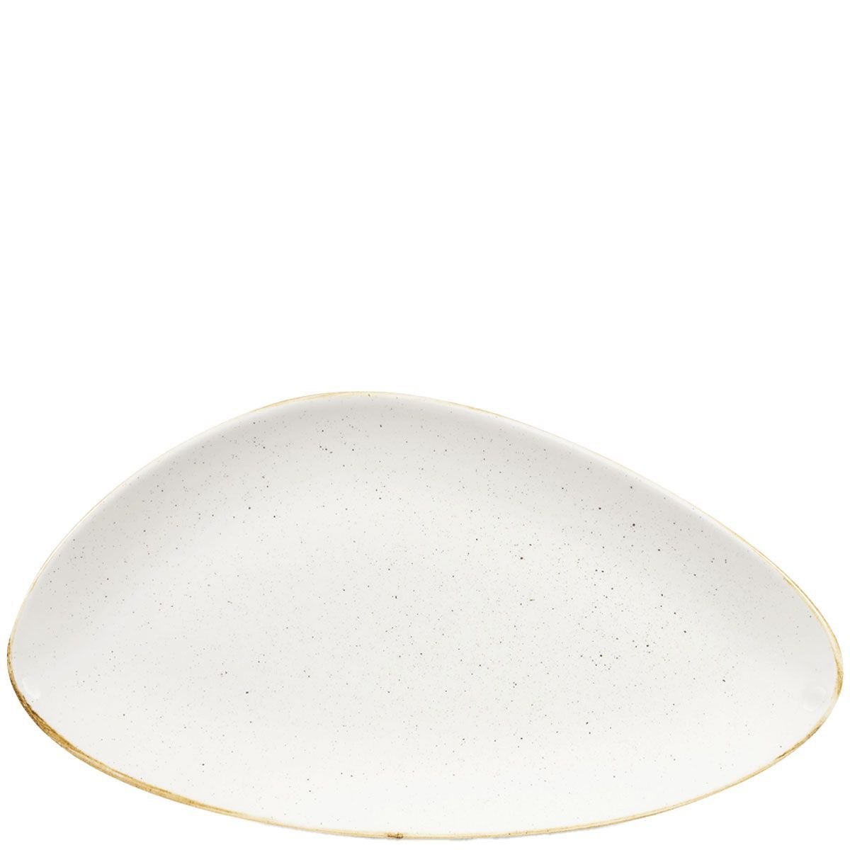 Piatto Chef Triangolare 35,5 X 18,8 Cm Stonecast Barley White - Churchill