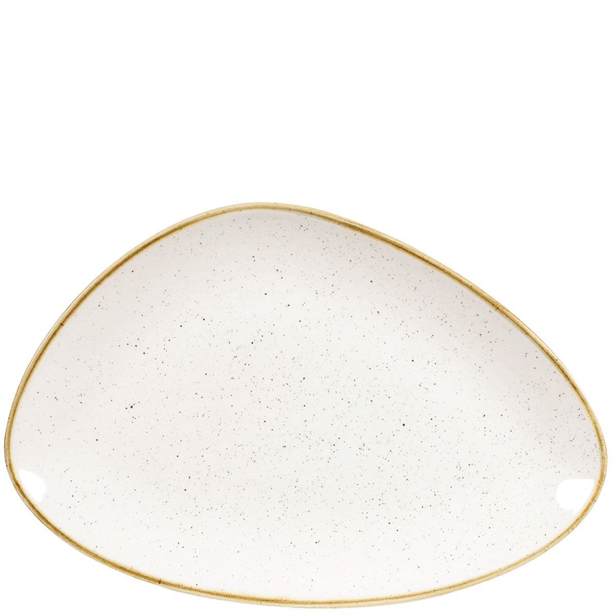 Piatto Chef Triangolare 30,4 X 20,5 Cm Stonecast Barley White - Churchill