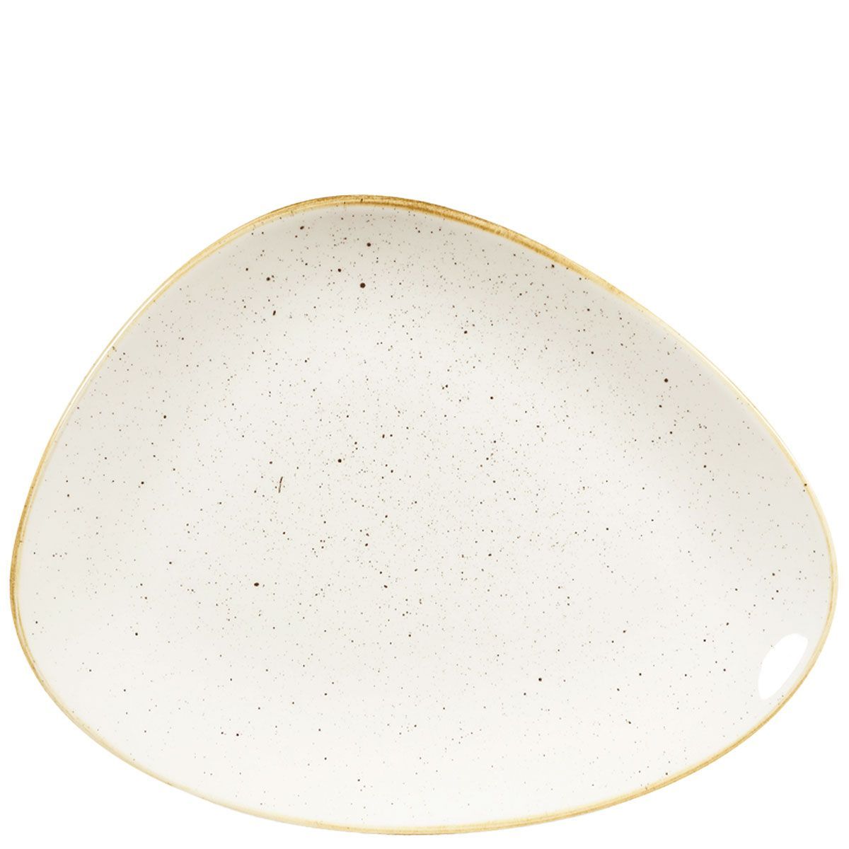 Piatto Chef Triangolare 26,5 X 20,5 Cm Stonecast Barley White - Churchill