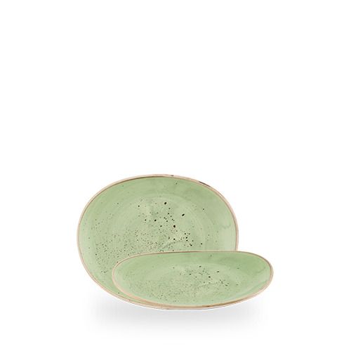 Piatto Organic Opal 18,5 x 15,5 cm Stonecast Sage Green - Churchill