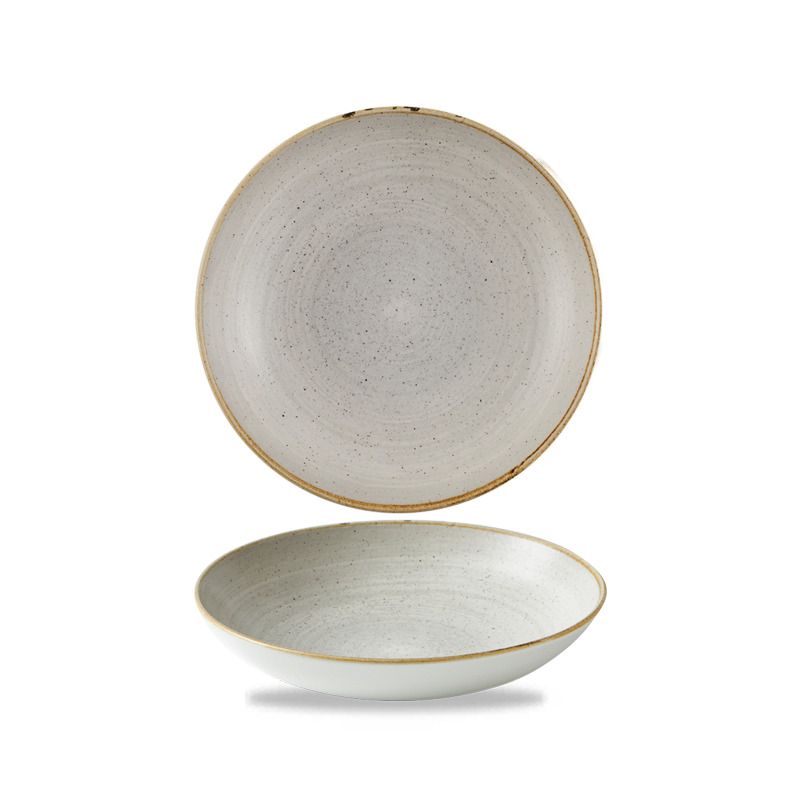 Piatto Fondo 24,8 Cm Stonecast Raw Grey - Churchill