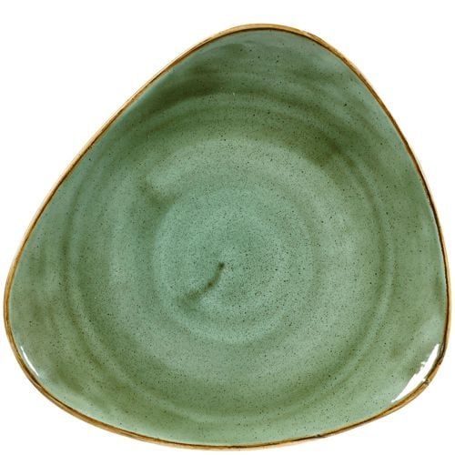 Piatto Piano Triangolare 26,5 Cm Stonecast Samphire Green - Churchill