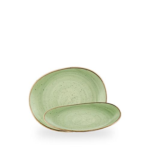 Piatto Organic Opal 21 x 17,6 cm Stonecast Sage Green - Churchill