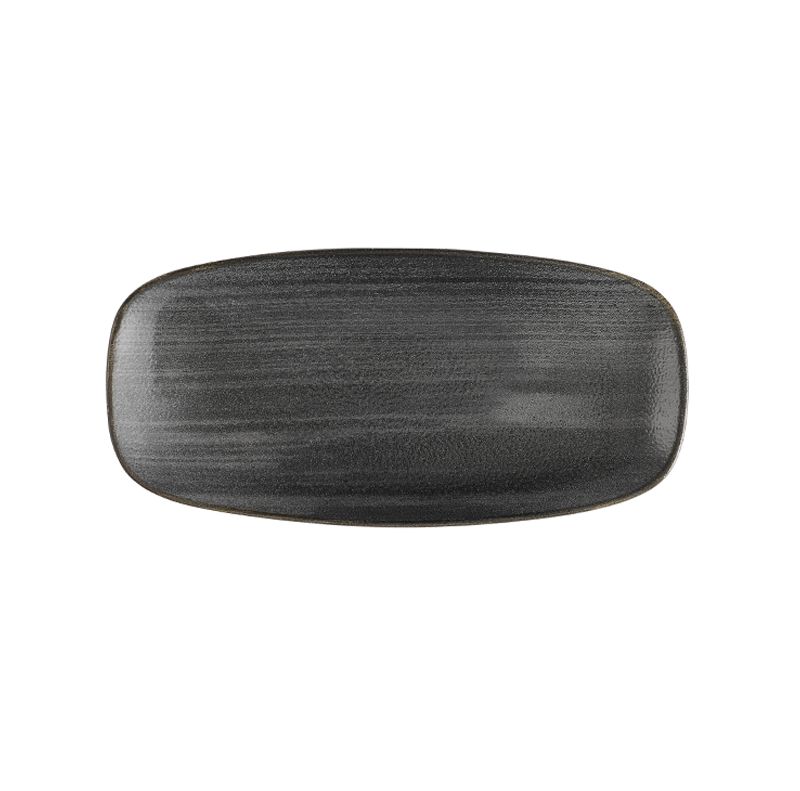 Piatto Oblungo 29,8 X 15,3 Cm Stonecast Raw Black - Churchill