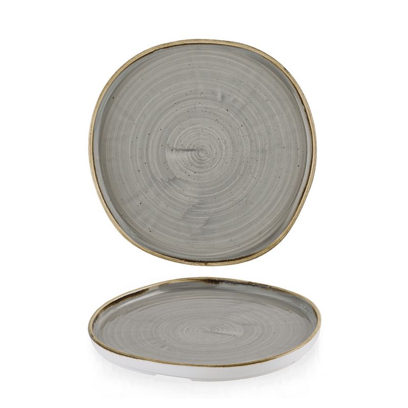 Piatto Organic 21,0 cm Walled Stonecast Peppercorn Grey - Churchill