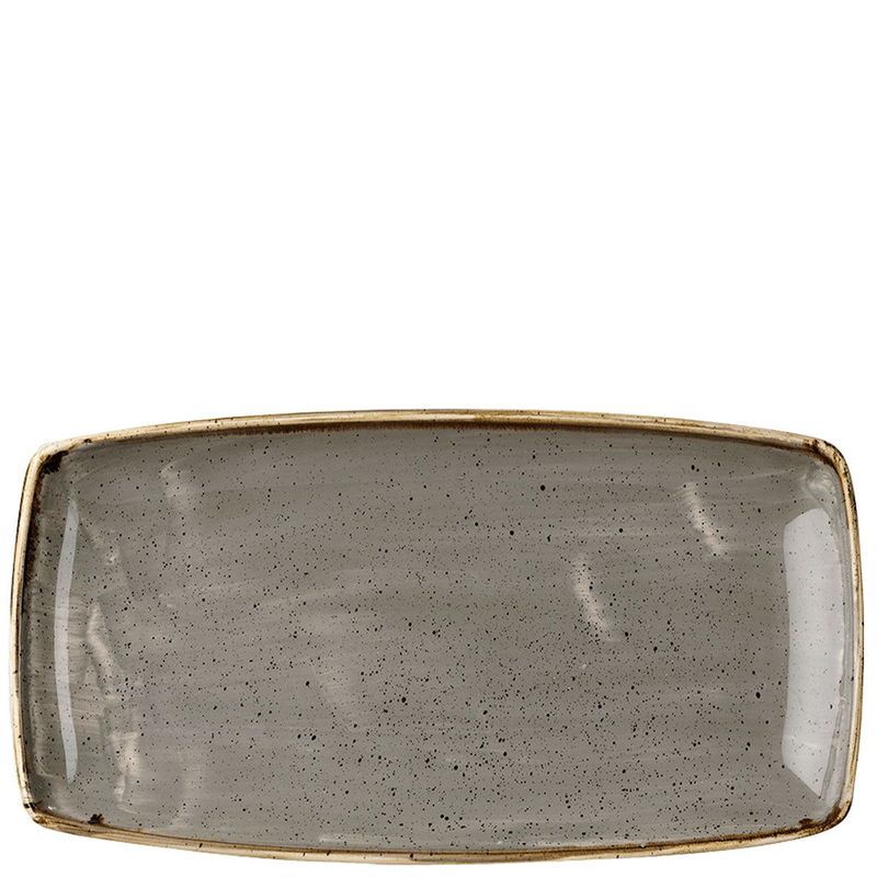 Piatto Oblungo 34,5 X 18,5 Cm Stonecast Peppercorn Grey - Churchill