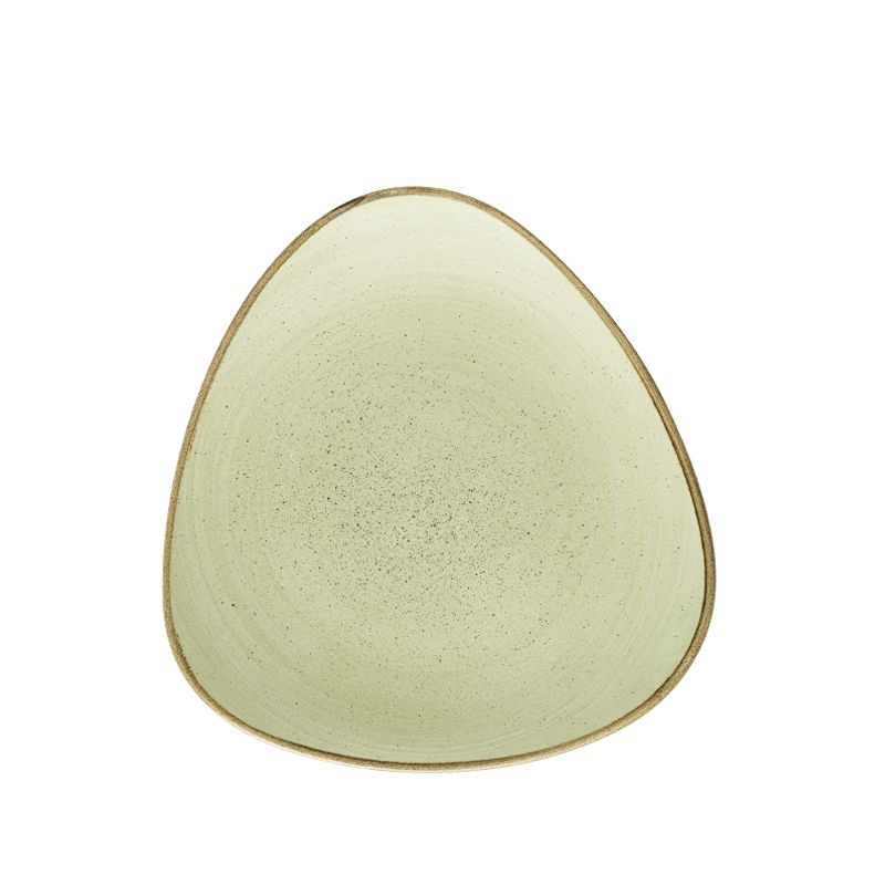 Piatto Triangolare 24,5 Cm Stonecast Raw Green - Churchill