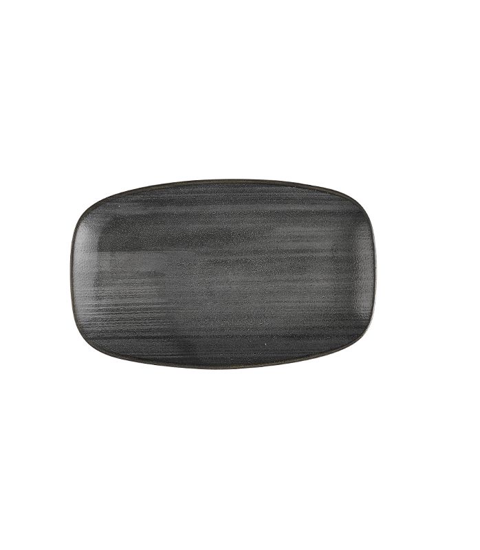 Piatto Oblungo 20 X 12,1 Cm Stonecast Raw Black - Churchill