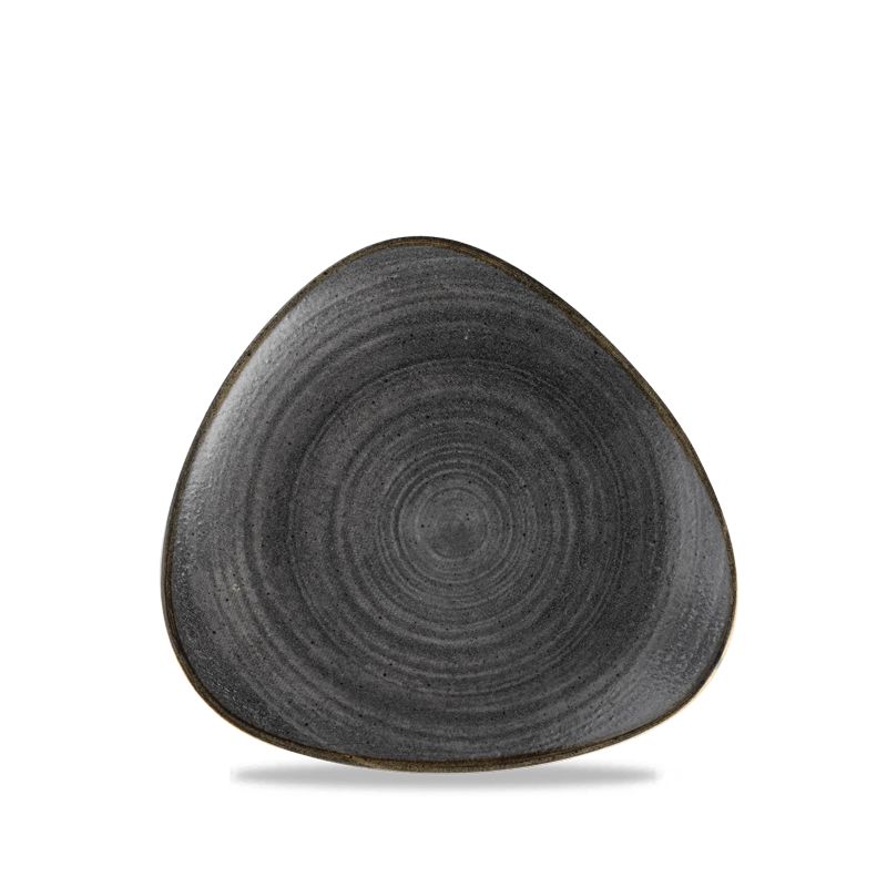 Piatto Triangolare 28,5 Cm Stonecast Raw Black - Churchill