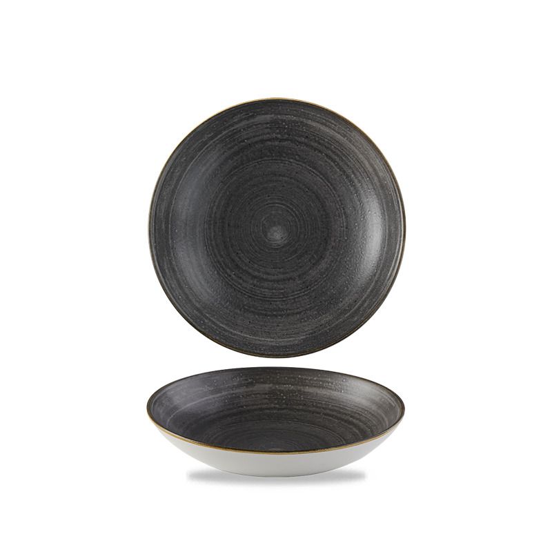 Piatto Fondo 18,2 Cm Stonecast Raw Black - Churchill