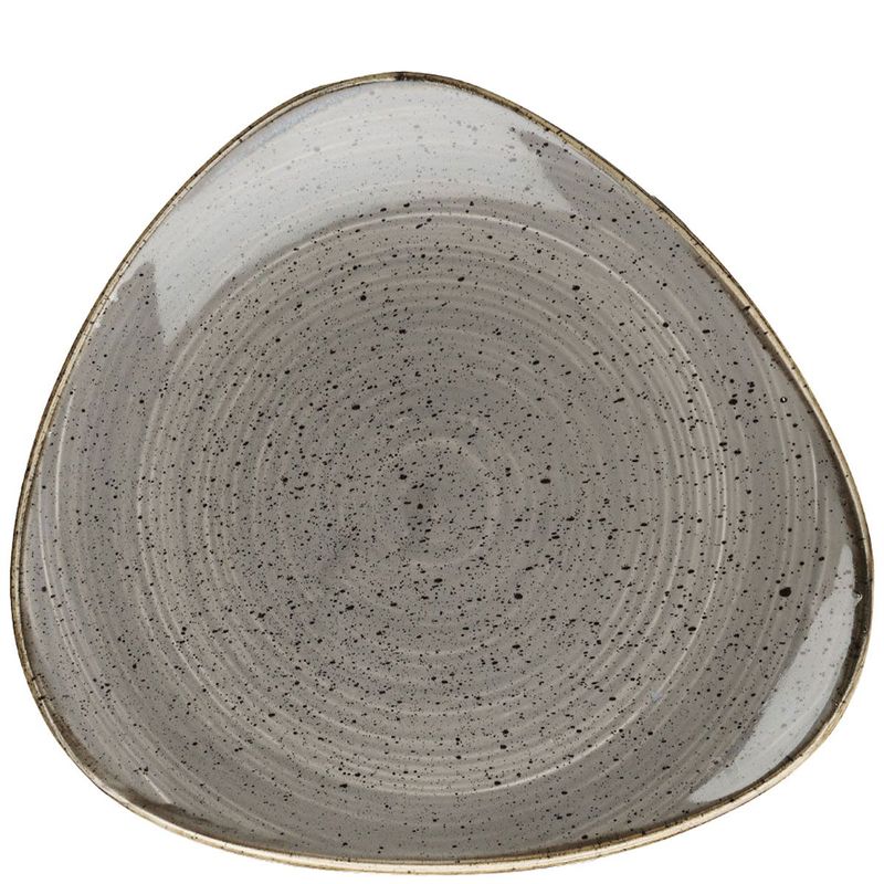 Piatto Piano Triangolare 26,5 Cm Stonecast Peppercorn Grey - Churchill