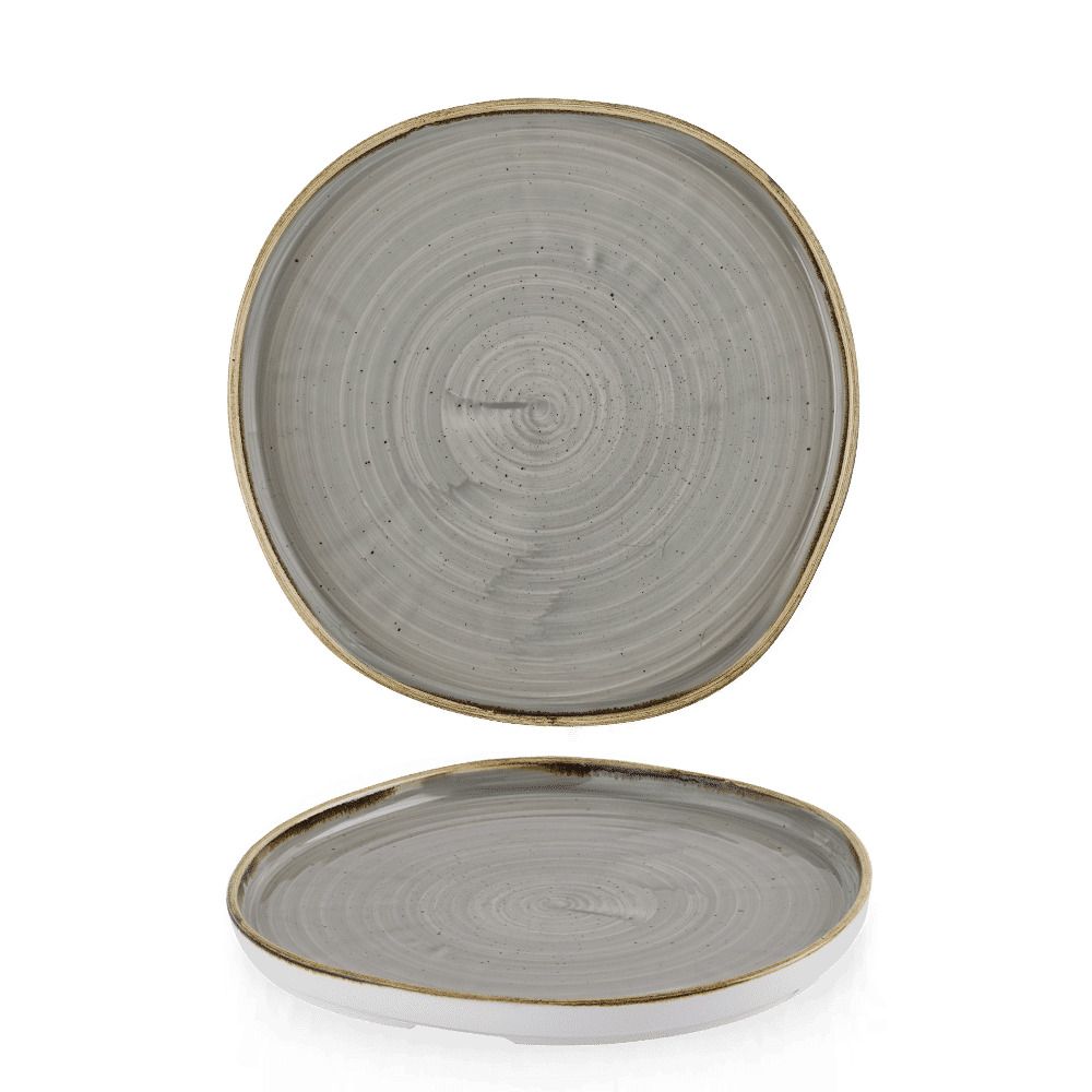 Piatto Organic 25,5 cm Walled Stonecast Peppercorn Grey - Churchill