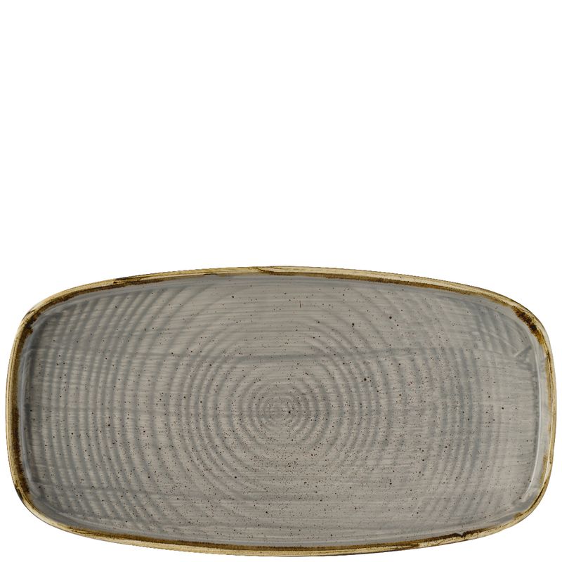Piatto Oblungo 35 X 18,5 Cm Stonecast Peppercorn Grey - Churchill