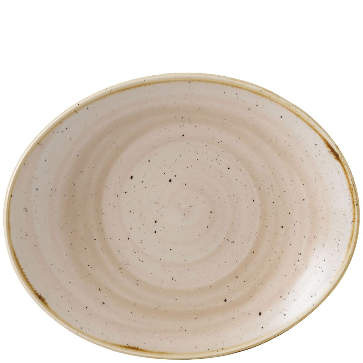 Piatto Coupe Ovale 19,2 X 16 Cm Stonecast Nutmeg Cream - Churchill