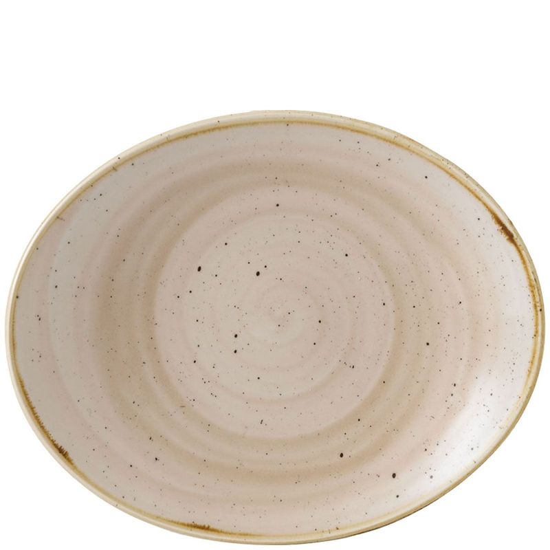 Piatto Coupe Ovale 19,2 X 16 Cm Stonecast Nutmeg Cream - Churchill