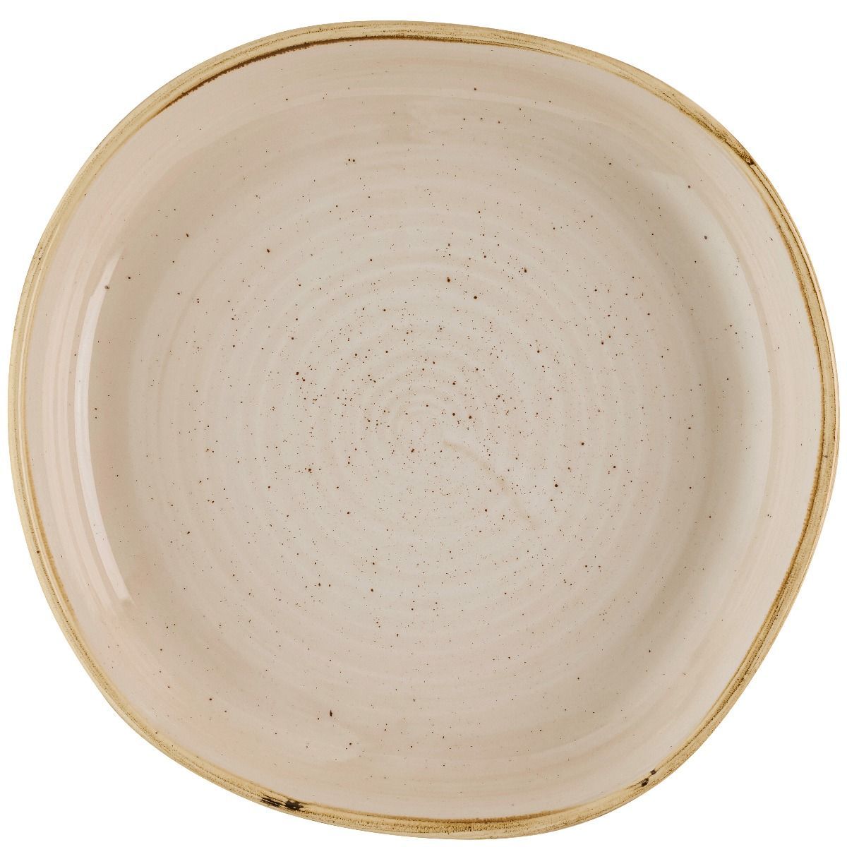 Piatto Organic Bordo Verticale 23 Cm Stonecast Nutmeg Cream - Churchill