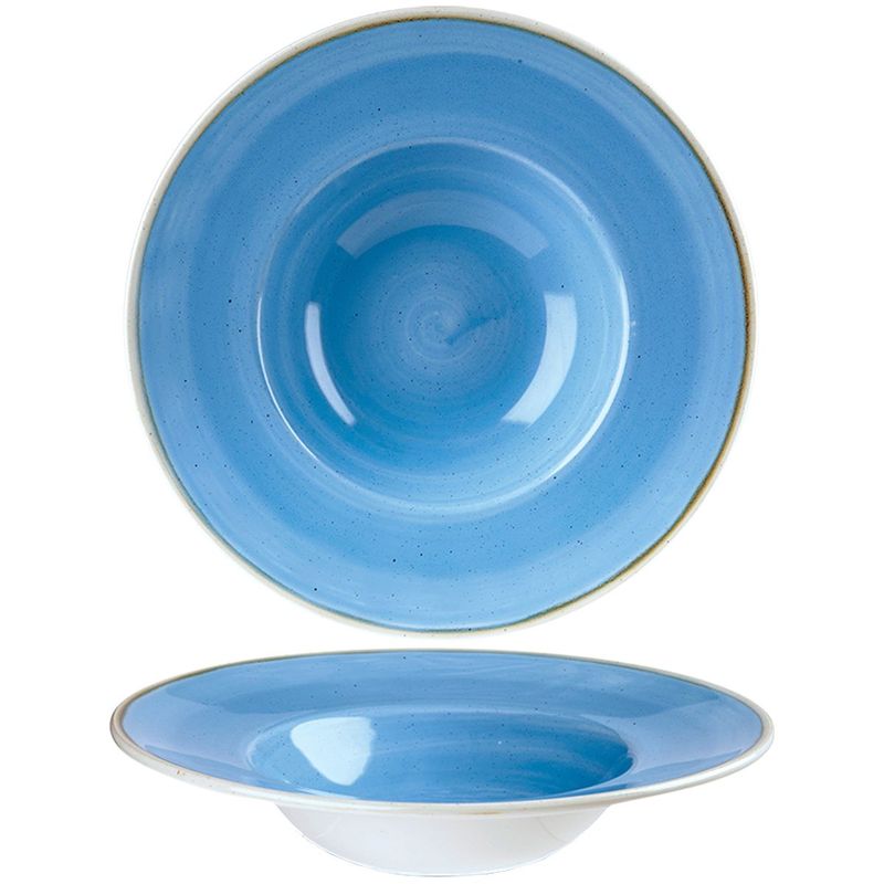 Piatto Fondo Falda Larga 24 Cm Stonecast Cornflower Blue - Churchill