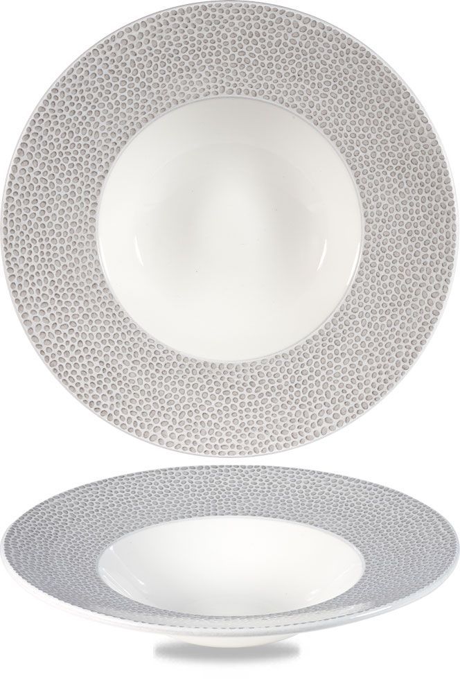 Piatto Fondo Falda Larga 28 Cm Isla Spinwash Shale Grey - Churchill
