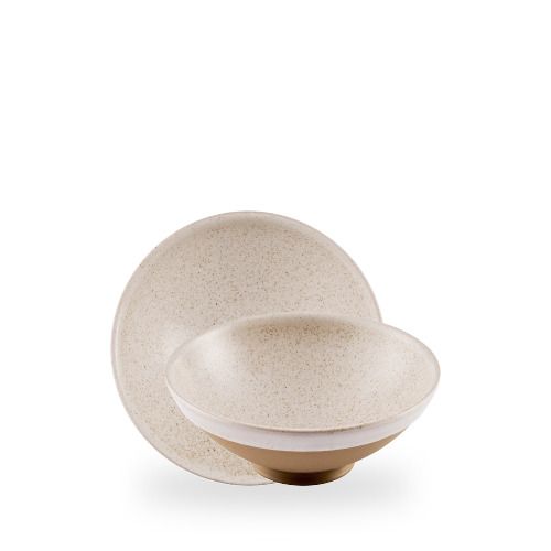 Coppetta Con Piede 20 cm Emerge Speckled White - Churchill