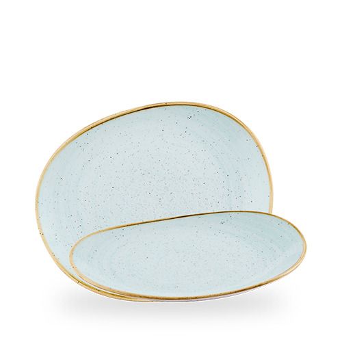 Churchill organic plate 28x23.5 cm Stonecast Duck Egg horeca