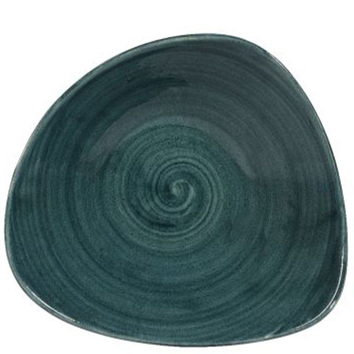 Ciotola Triangolare 23,5 Cm Stonecast Patina Rustic Teal - Churchill