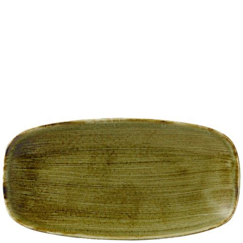 Piatto Oblungo 35,5 X 18,9 Cm Stonecast Plume Olive - Churchill