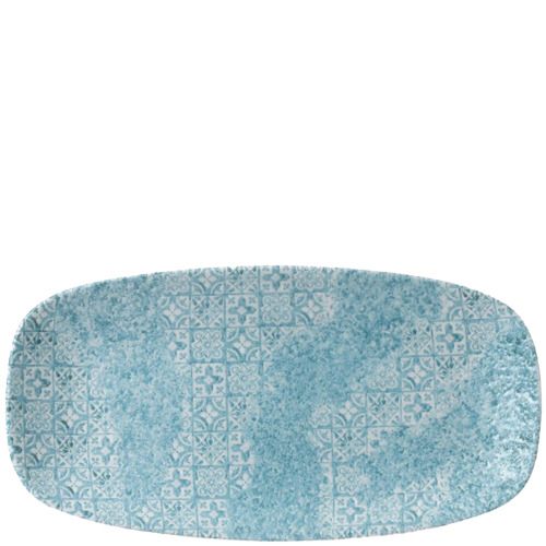 Piatto Oblungo 29,8 X 15,3 Cm Vintage Prints Med Tiles Aquamarine - Churchill