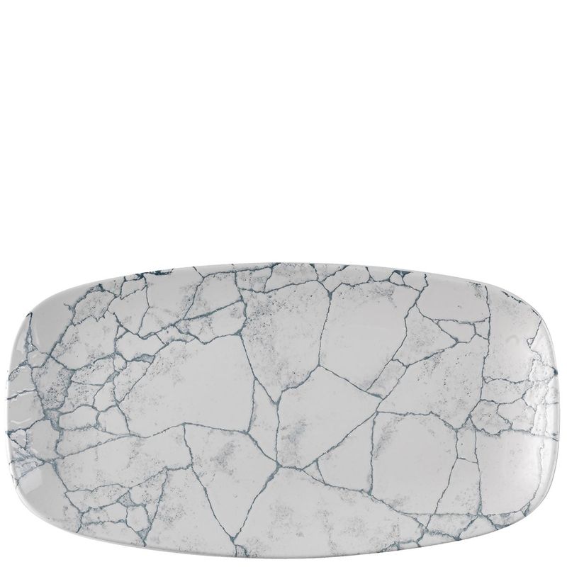 Piatto Oblungo 35,5 X 18,9 Cm Studio Prints Kintsugi Pearl Grey - Churchill