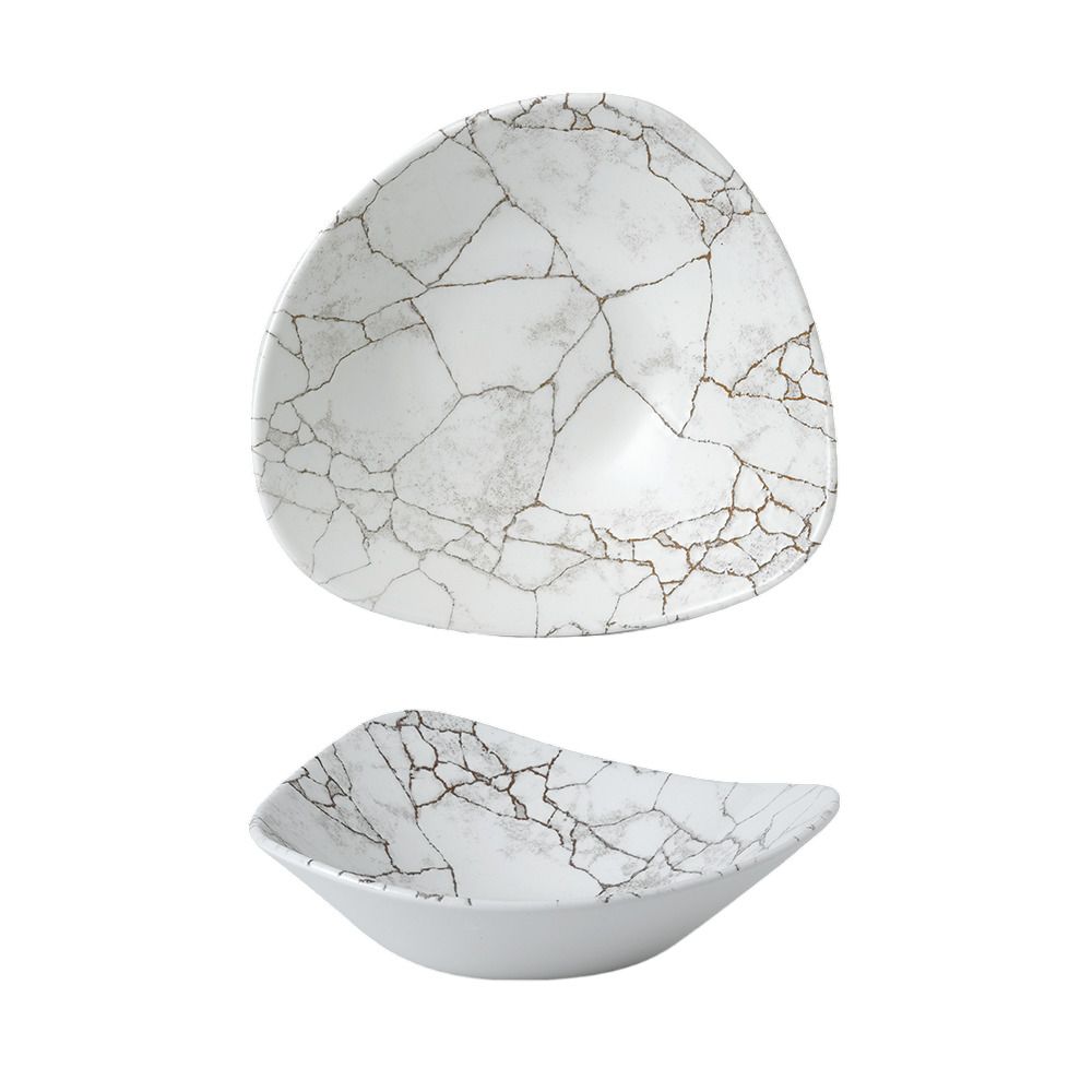 Ciotola Triangolare 23,5 Cm Studio Prints Kintsugi Agate Grey - Churchill