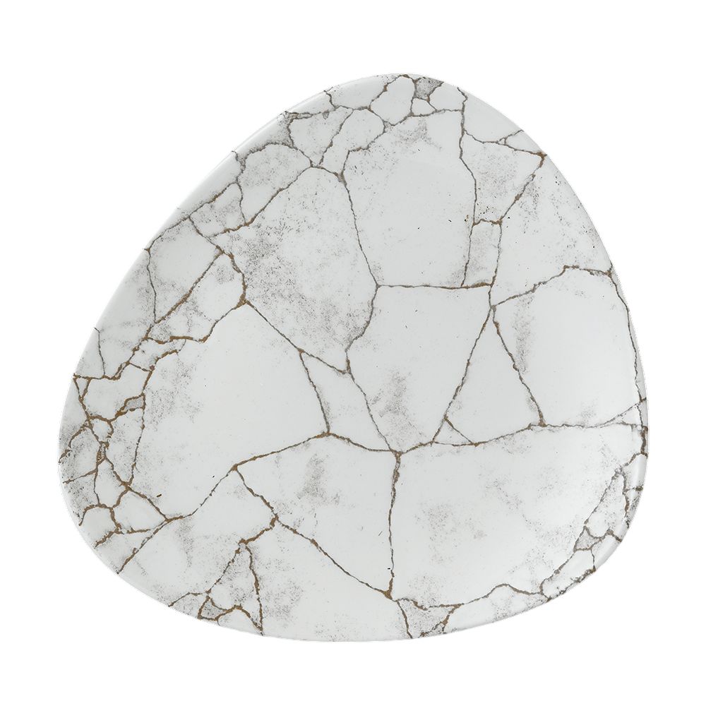 Piatto Triangolare 28,5 Cm Studio Prints Kintsugi Agate Grey - Churchill
