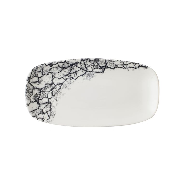 Piatto Oblungo 35,5 X 18,9 Cm Studio Prints Kintsugi Accents Quartz Black - Churchill
