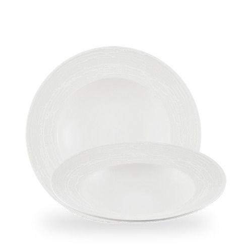 Piatto Fondo Con Falda Grande 28 cm Inked Collection Elements Ice - Churchill
