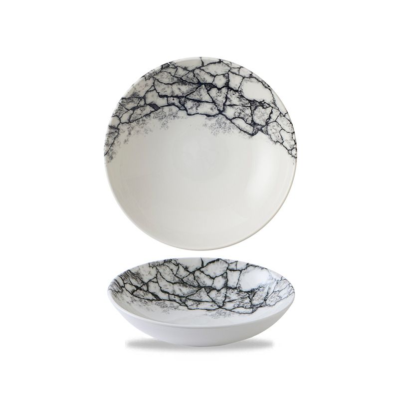 Piatto Fondo 18,2 Cm Studio Prints Kintsugi Accents Quartz Black - Churchill