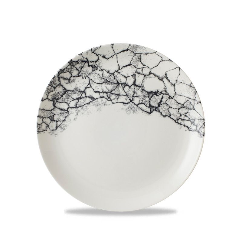 Piatto Piano 26 Cm Studio Prints Kintsugi Accents Quartz Black - Churchill