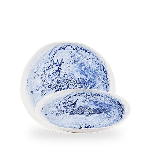 Piatto Organic Natural 26 cm Inked Collection Fresco Blue - Churchill